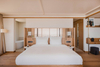 Moderne Hotel Schlafzimmermöbel Hausmöbel Weiß zeitgenössischer King -Size -Schlafzimmer Set hochwertig 5 Sterne Samt Tufted
