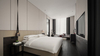 Moderne luxuriöse maßgeschneiderte Hotel-Schlafzimmermöbel hochwertige 5-Sterne-Standard-MDF und Metall für Resorts und Krankenhäuser
