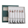 Fabrik Großhandel 6PCS Weihnachtslöffel Gabel Gabel Geschenkbox Weihnachtslöffel für Familienfeier Hotel Gold Weihnachten Kid Spoon Set