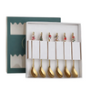 Fabrik Großhandel 6PCS Weihnachtslöffel Gabel Gabel Geschenkbox Weihnachtslöffel für Familienfeier Hotel Gold Weihnachten Kid Spoon Set