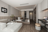 Moderne zeitgenössische Queen -Size -Holzhotel -Hotelmöbel für Schlafzimmer für Wohnung kostenloser Versand