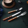 Großhandel Neues Rosewood Edelstahl Western Geschirr Set Handelshaupt Haushaltssteakmesser -Gabel Vier -Stück -Set