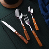 Großhandel Neues Rosewood Edelstahl Western Geschirr Set Handelshaupt Haushaltssteakmesser -Gabel Vier -Stück -Set