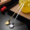 Kreative hochwertige runde Hochzeitsfeier langer Griff süßes Weihnachtsgeschenk Edelstahl Kaffee Dessert Tee Löffel Set