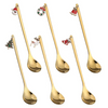Fabrik Großhandel 6PCS Weihnachtslöffel Gabel Gabel Geschenkbox Weihnachtslöffel für Familienfeier Hotel Gold Weihnachten Kid Spoon Set