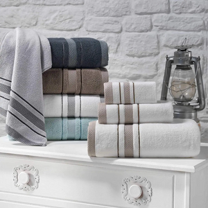 Luxusweiß Maximale Weichheit Jacquard Baumwolle dickes Schnellrockenbadetuch Set