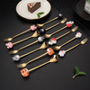 Großhandel süße Weihnachtsmann -Claus -Puppe Dessert Kaffeelöffel Set Fork Kreatives Geschirr Edelstahl Besteck Weihnachten Hochzeitsgeschenk