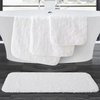 Badezimmer weiße lange Plüsch-Badmatten Anti-Rutsch-Bodenmatte Hotel Qualität Bad Matten Teppich