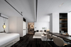 Moderne Star Hotelmöbel Schlafzimmer Set Home Möbel Kingsize -Holz-/Stofftop für Wohnungen Shunde Guangdong