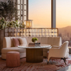 Moderne Chesterfield-Sofa Holz Synthetische Leder-Lounge für die Villa für Hotellobby und Schlafzimmer Zweisitzer Moderno Möbel