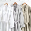 Großhandel heißer Verkauf unisex weiß 100% Baumwollwaffel Bademantel für Hotel Spa Badrobe