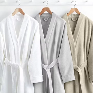 Großhandel heißer Verkauf unisex weiß 100% Baumwollwaffel Bademantel für Hotel Spa Badrobe