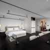 Moderne Star Hotelmöbel Schlafzimmer Set Home Möbel Kingsize -Holz-/Stofftop für Wohnungen Shunde Guangdong