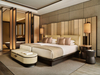 Moderne Luxus Kingsize -Schlafzimmer Set 2025 High End 5 Sterne Resort Hotelmöbel Hochwertiges Holz/Stoff für Heimwohnung