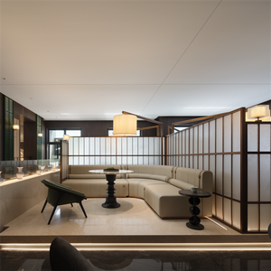 Modernes Doppel-Seite-Sofa und Esstisch Set-Custom Hotel Restaurant Möbel