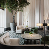 Moderne Chesterfield-Sofa Holz Synthetische Leder-Lounge für die Villa für Hotellobby und Schlafzimmer Zweisitzer Moderno Möbel