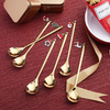 Fabrik Großhandel 6PCS Weihnachtslöffel Gabel Gabel Geschenkbox Weihnachtslöffel für Familienfeier Hotel Gold Weihnachten Kid Spoon Set