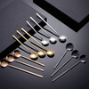 Kreative hochwertige runde Hochzeitsfeier langer Griff süßes Weihnachtsgeschenk Edelstahl Kaffee Dessert Tee Löffel Set