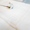 Heißer Verkauf Baumwollabsorbierende Badematte OEM Logo Badezimmer weißes Handtuchset für Hotel