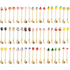 Großhandel süße Weihnachtsmann -Claus -Puppe Dessert Kaffeelöffel Set Fork Kreatives Geschirr Edelstahl Besteck Weihnachten Hochzeitsgeschenk