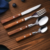 Großhandel Neues Rosewood Edelstahl Western Geschirr Set Handelshaupt Haushaltssteakmesser -Gabel Vier -Stück -Set