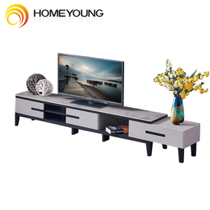 Moderne einfache Wohnzimmermöbel Set Holz-TV-Kabinette Designs Möbel Glastür Dekoratives Kabinett