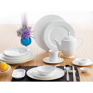 White Round Bankett Restaurant Geschirr Keramikschale Hotel Bone China Dinner Teller