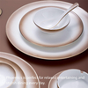 Großhandel Gold Rim Dinner Set Luxus Neues Bone China -Geschirr Sets Sets