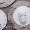 Hochfertiger Bone China Table Warware Set Ceramic-Geschirr und Essstäbchen voll für den Haushaltsgebrauch und Geschenke ausgestattete Funktionen